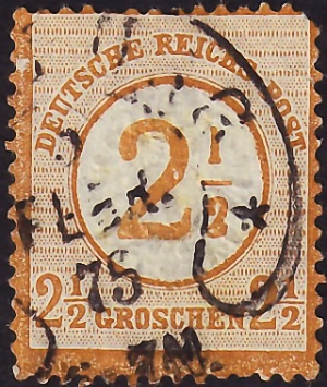 Германия , рейх . 1874 год . Numbers in a circle . Каталог 65,0 фунтов . (1)